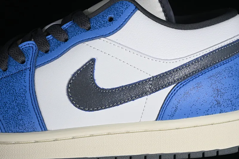 All categories Air Jordan Jordan series basketball shoes Air Jordan 1 Low Air Jordan 1 Low "Flight Vintage" AJ1 Joe 1 distressed white and blue FV8439-104